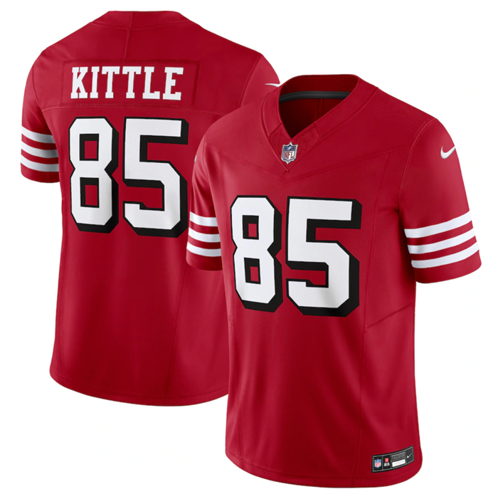 San Francisco 49ers #85 George Kittle New Red 2023 F.U.S.E. Vapor Untouchable Limited Stitched Football Jersey